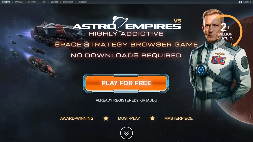 Astro Empires home page