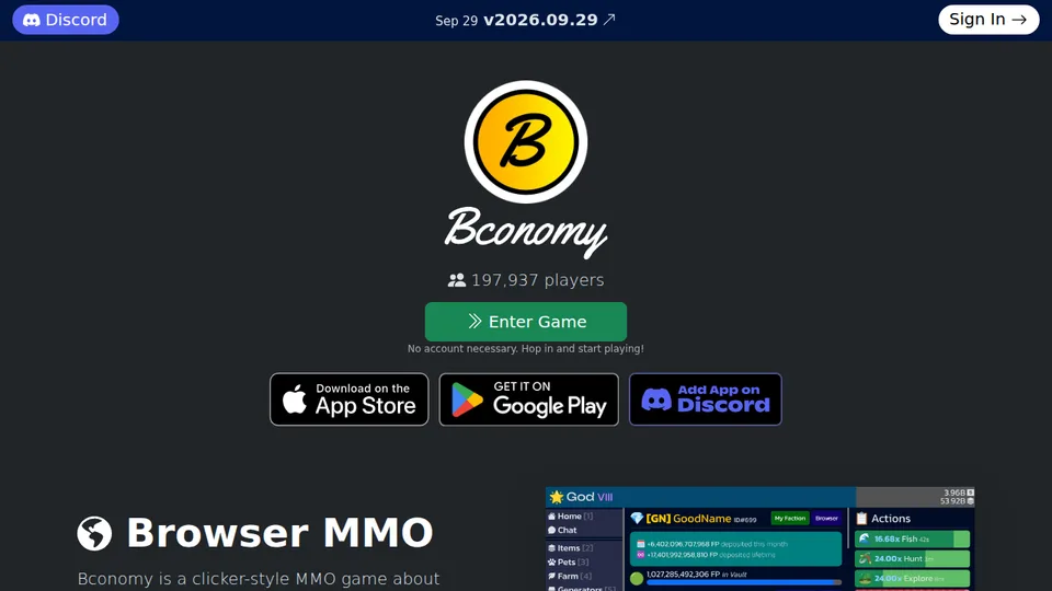 Bconomy home page