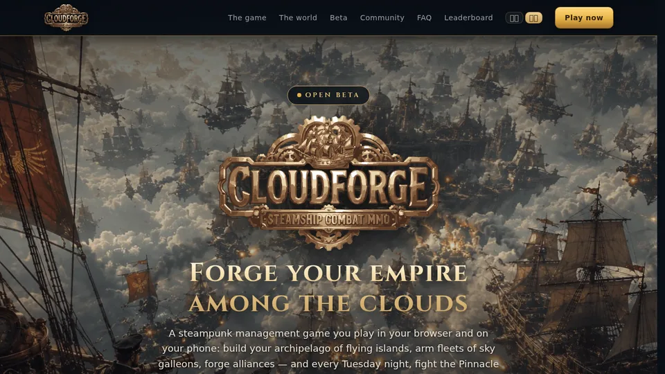 Cloudforge home page