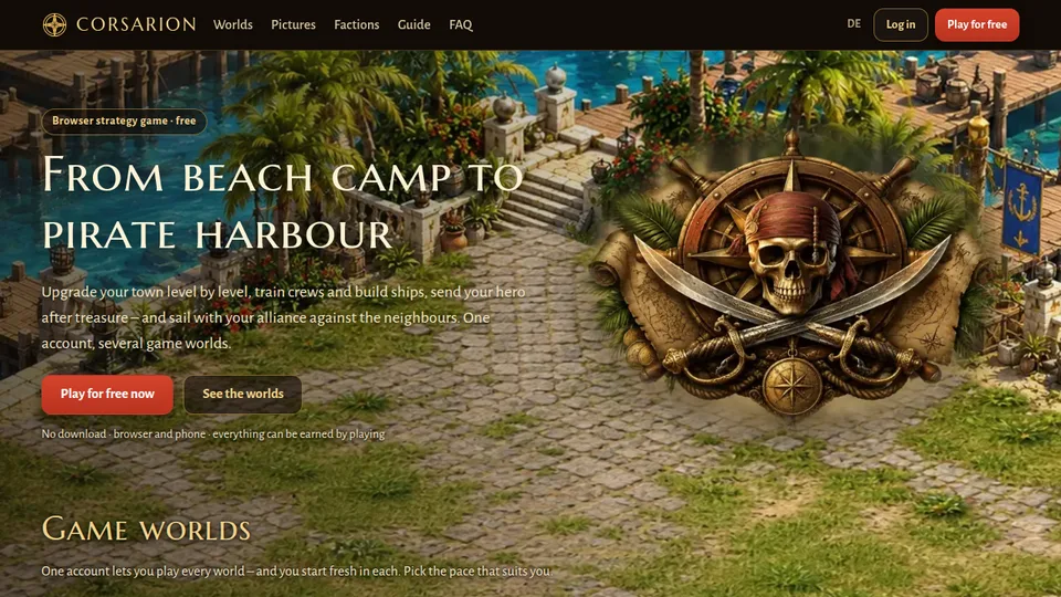Corsarion home page
