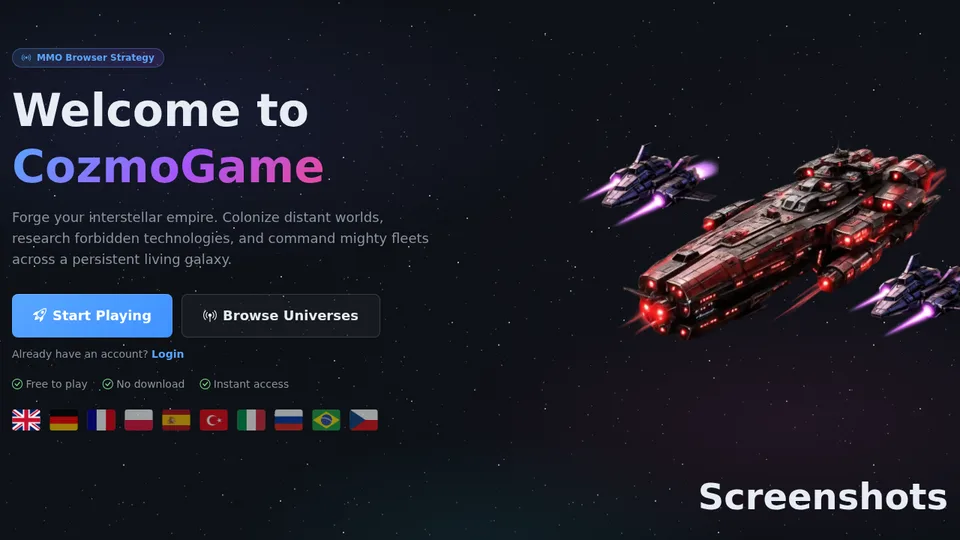 CozmoGame home page