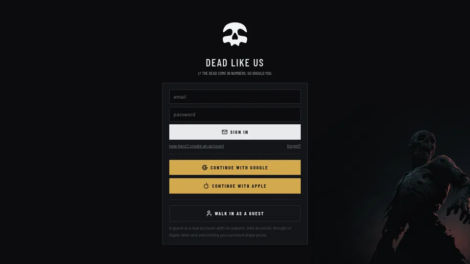 Dead Like Us home page
