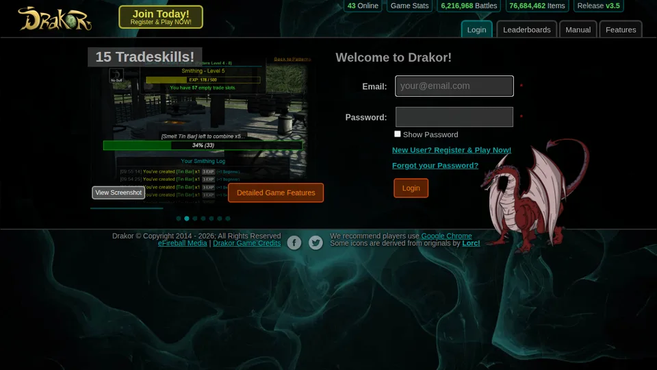 Drakor home page