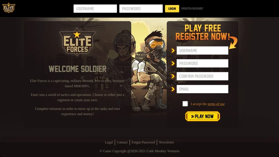 Elite Forces home page