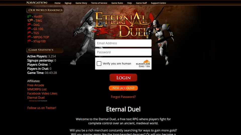Eternal Duel home page