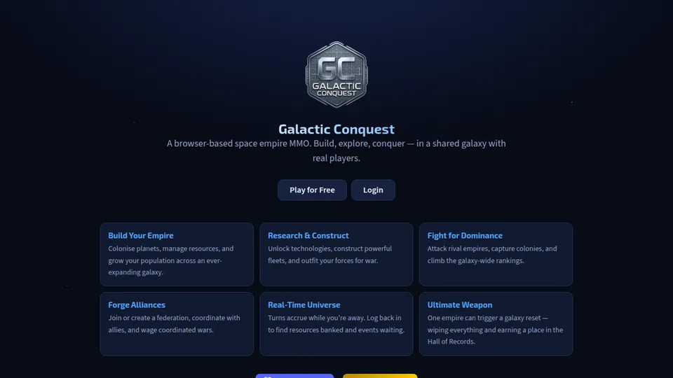 Galactic Conquest home page