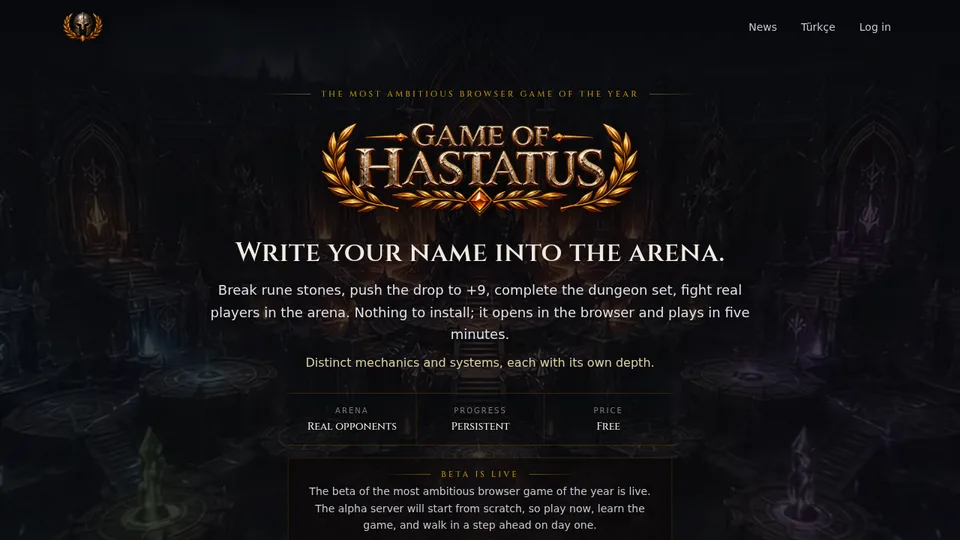Game Of Hastatus home page