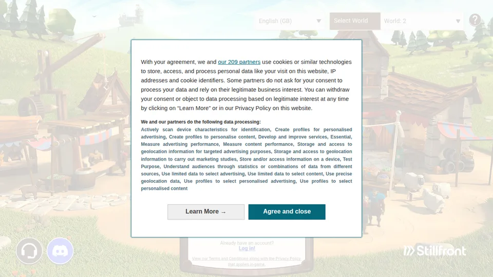 Goodgame Empire home page