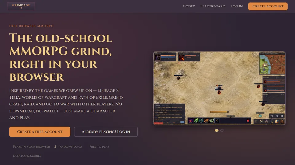 Grimeage II home page