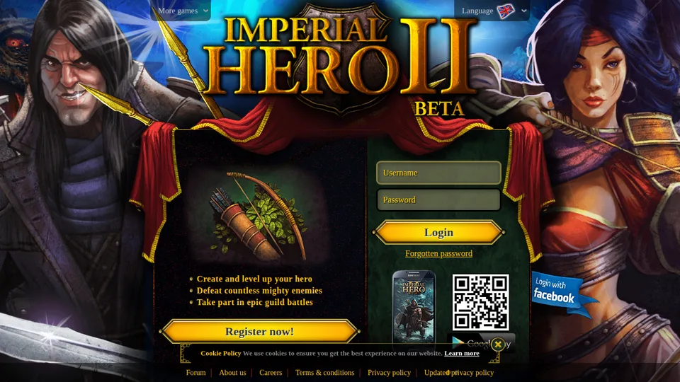 Imperial Hero home page