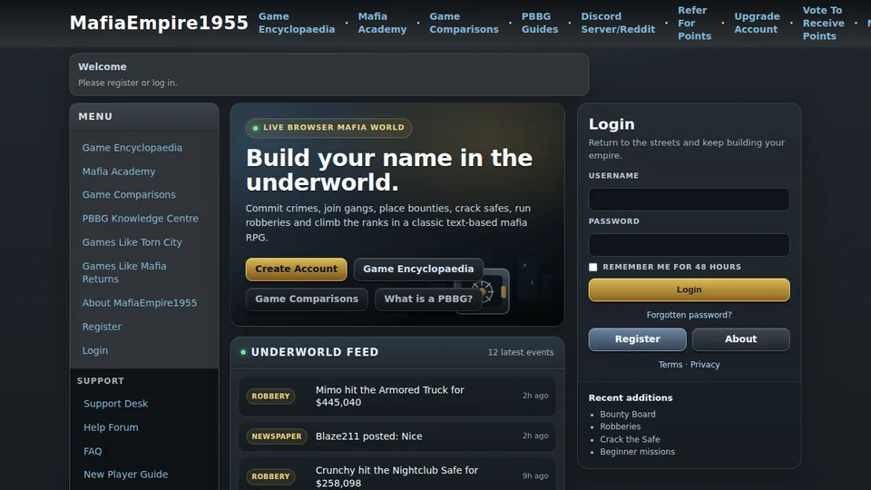 MafiaEmpire1955 home page