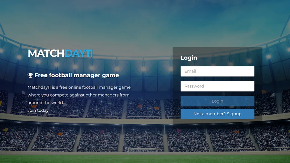 Matchday11 home page