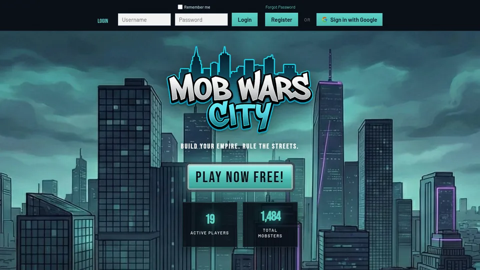 Mob Wars City home page
