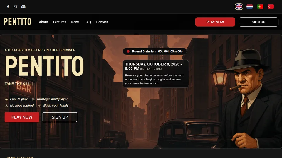 Pentito home page