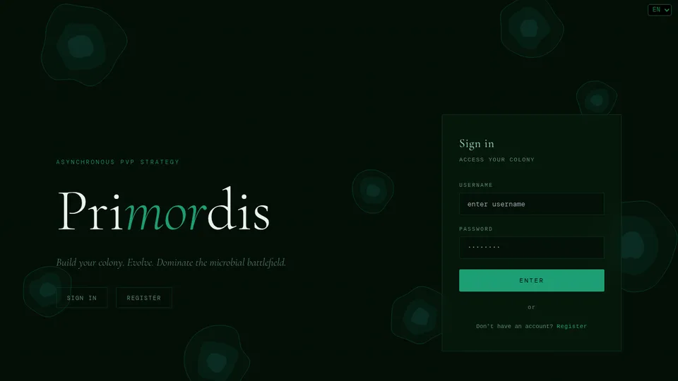 Primordis home page