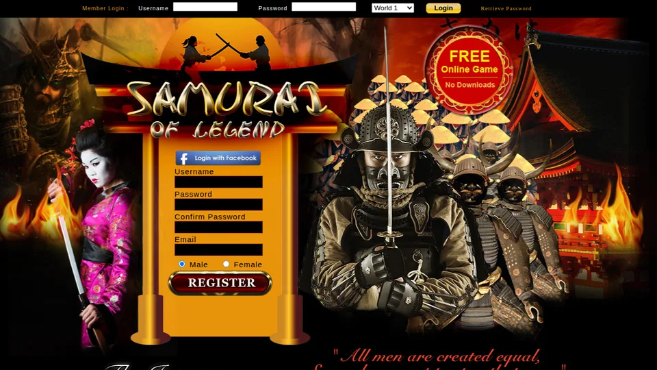 Samurai of Legend home page
