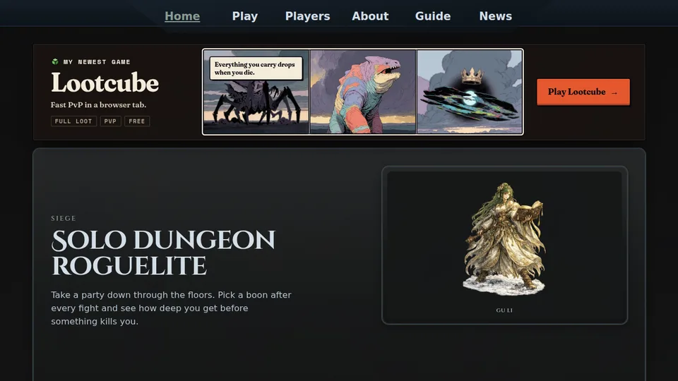 Siege home page