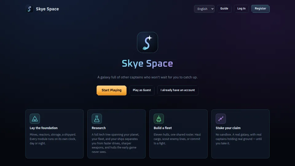 Skye Space home page
