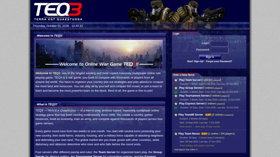 Terra Est Quaestuosa home page