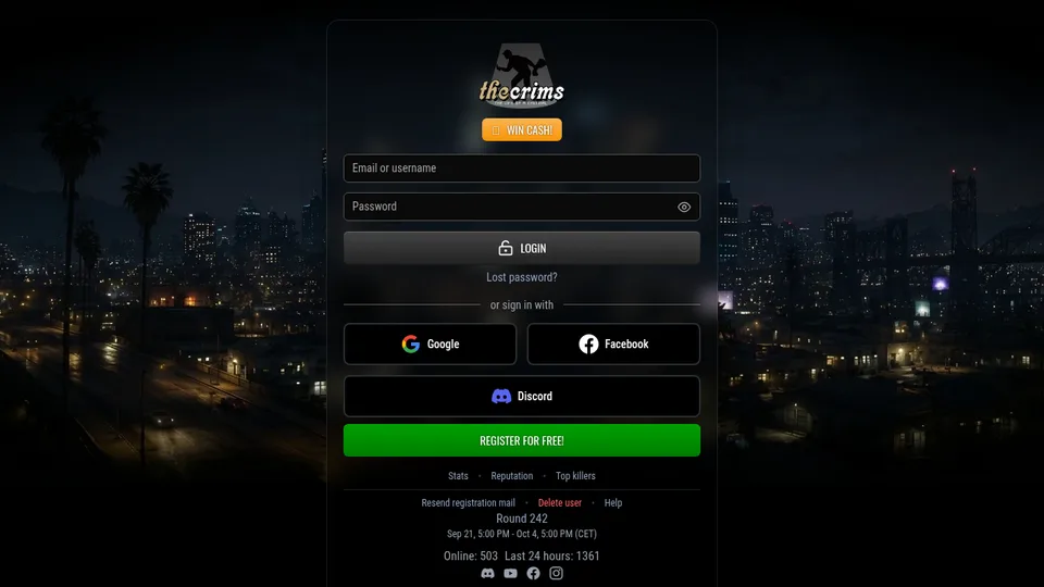 The Crims home page