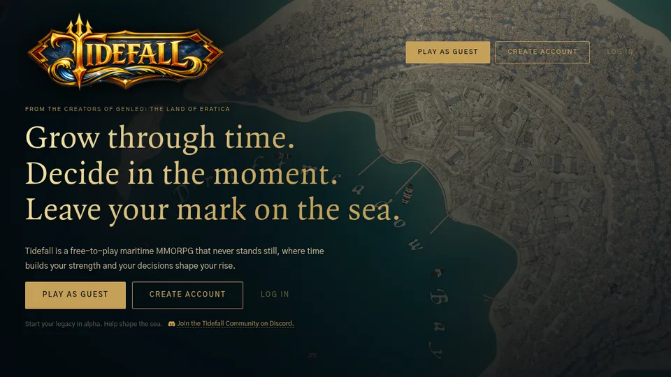 The Realm of Tidefall home page