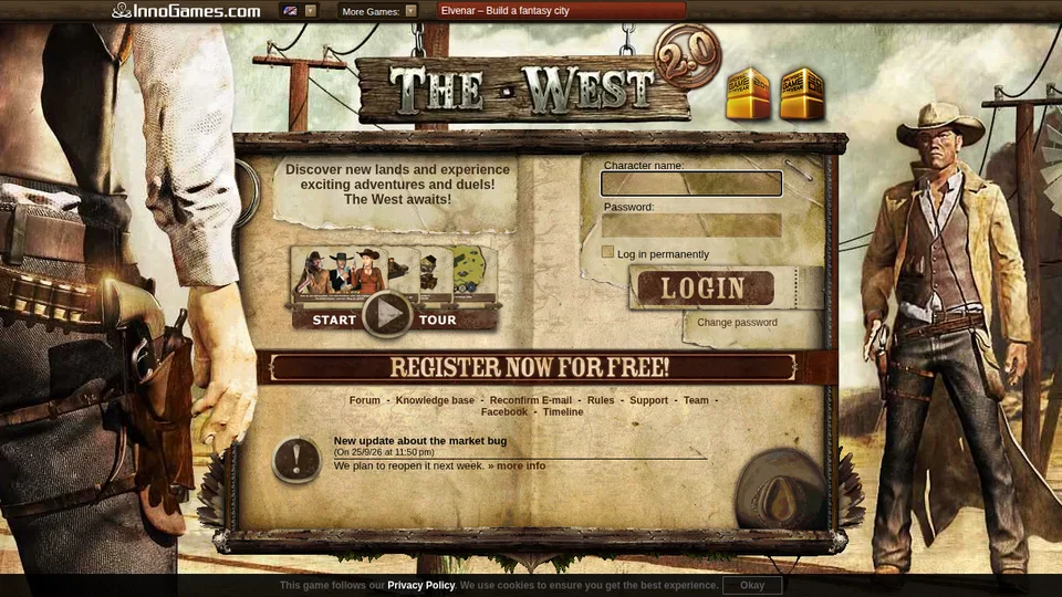 The West home page