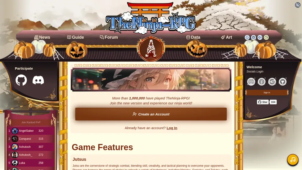 TheNinja-RPG home page