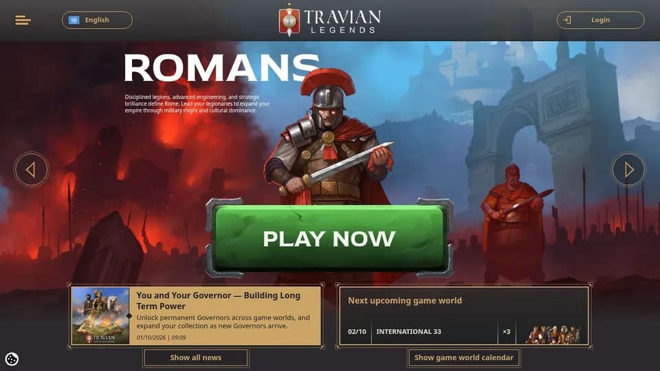 Travian: Legends home page