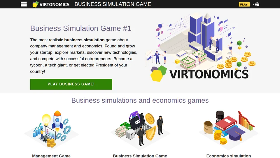 Virtonomics home page