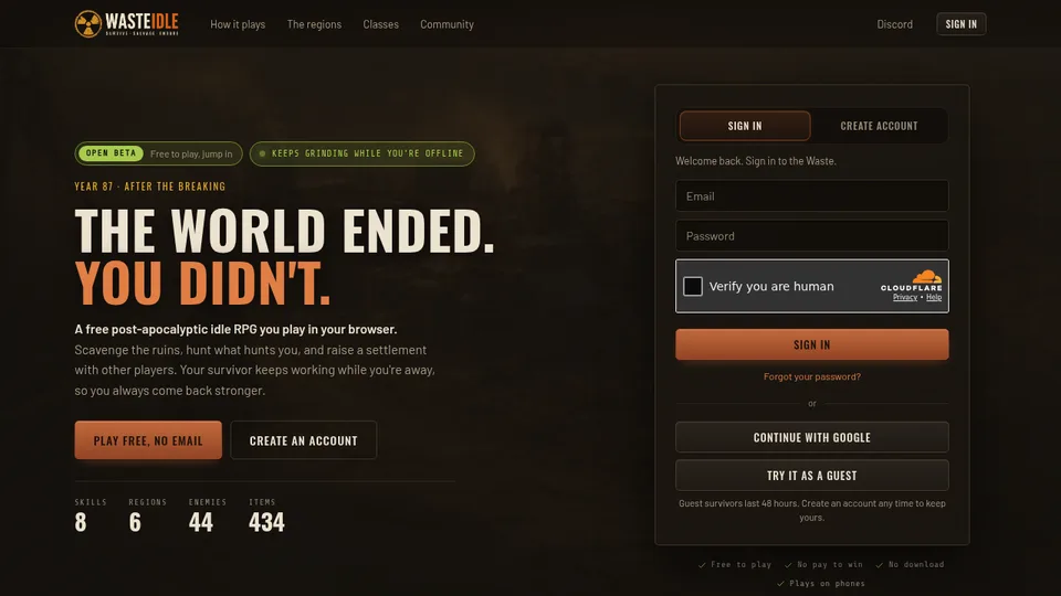 WasteIdle home page