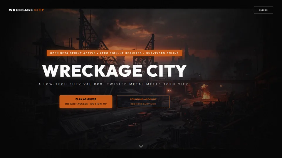 Wreckage City home page
